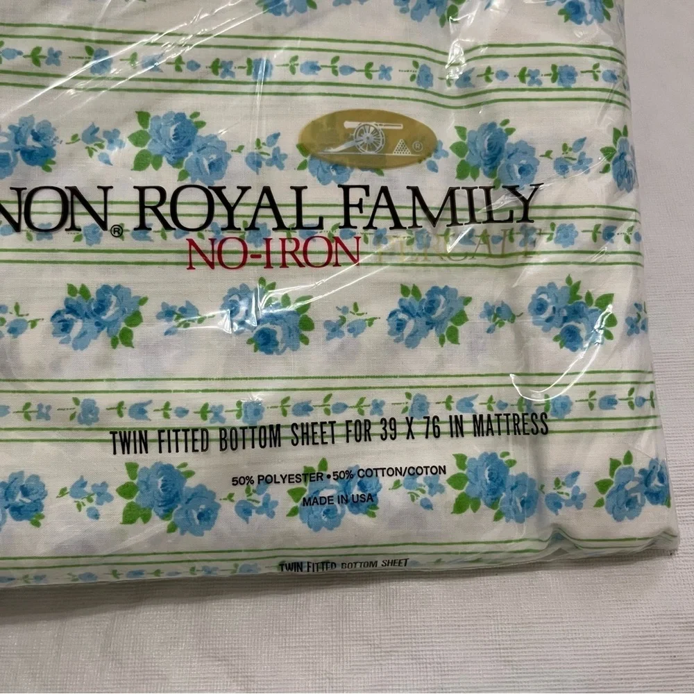 Vintage Cannon Royal Family Twin Bed Sheets Set